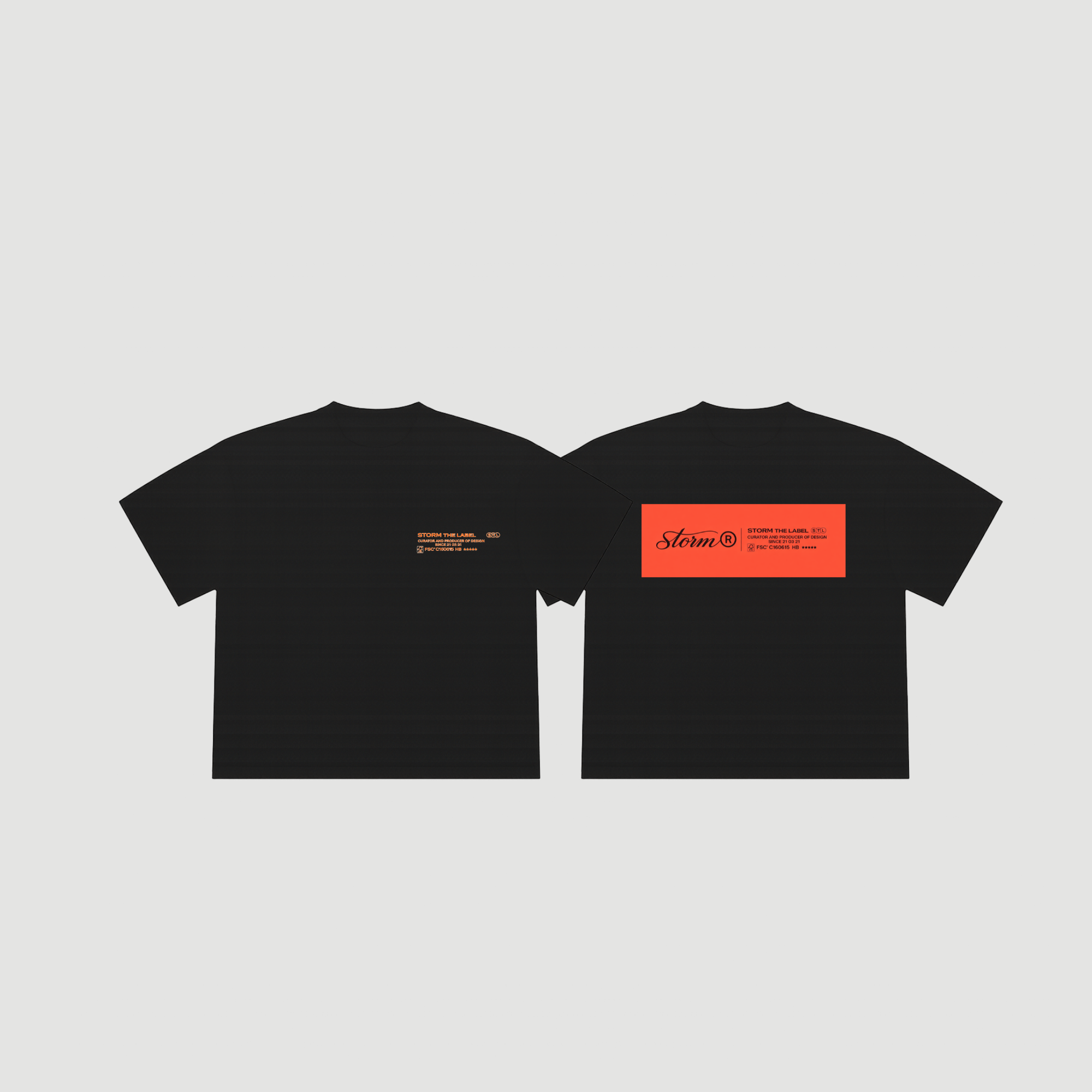 Oversized T-shirt black and Orange