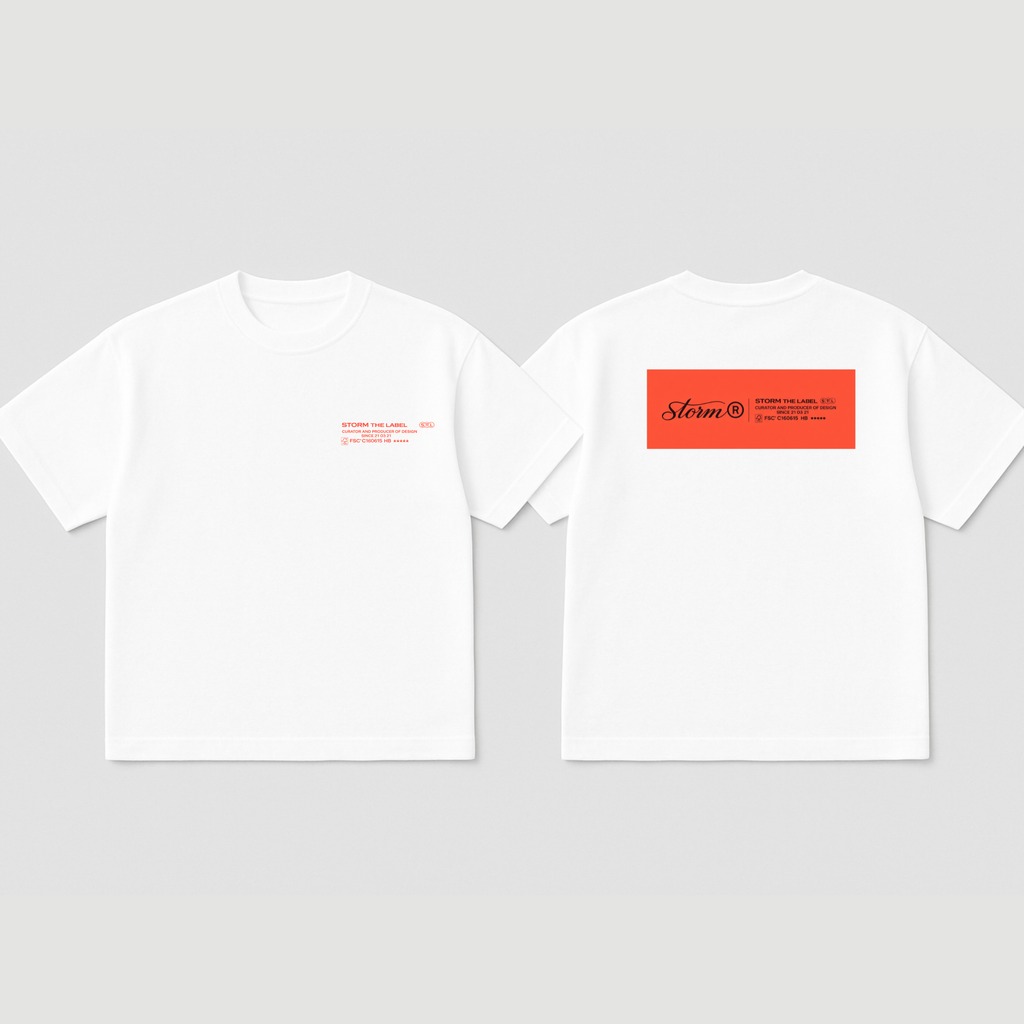 Storm Label – White / Orange